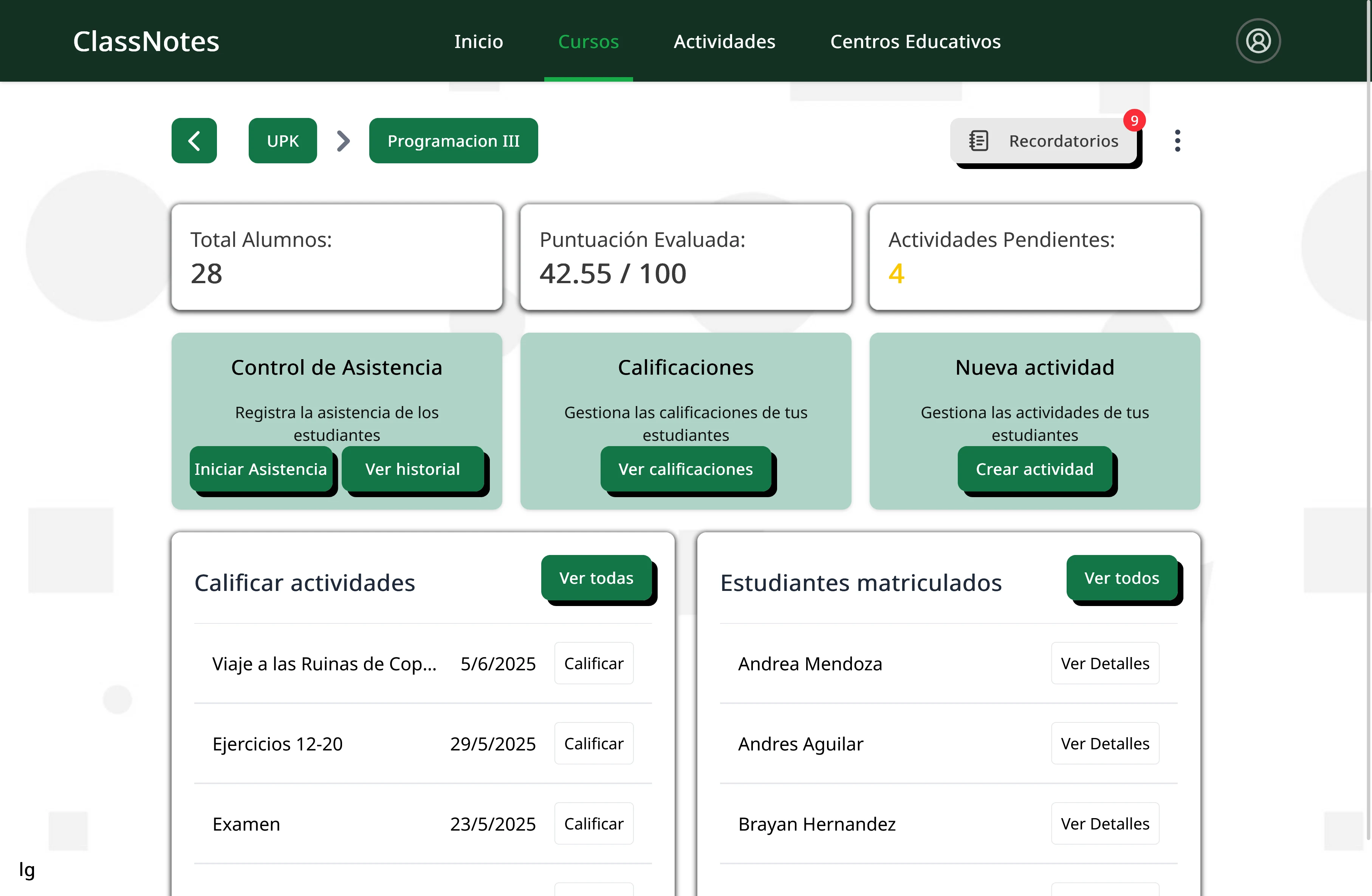 ClassNotes: Vista 10