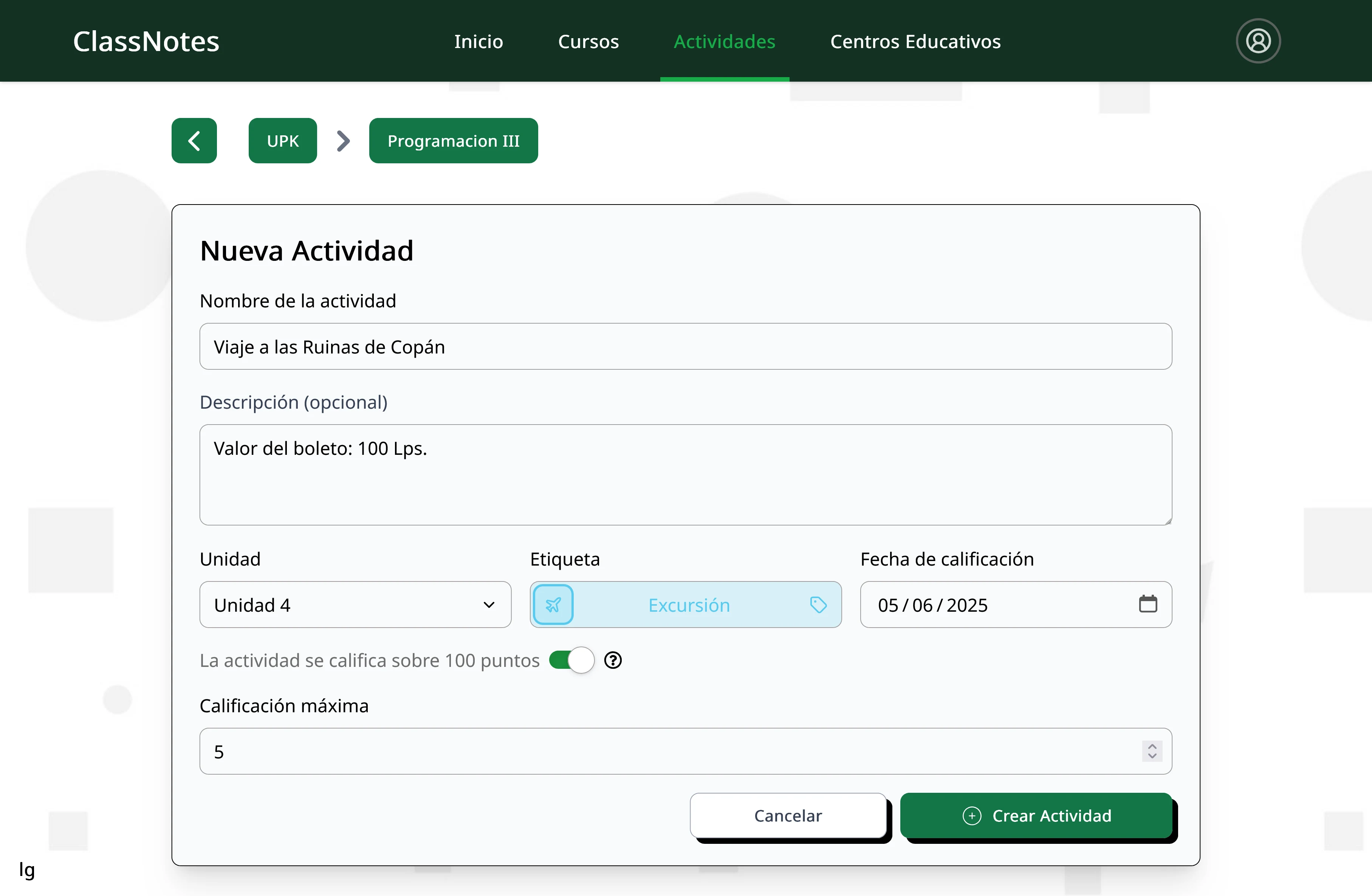 ClassNotes: Vista 15