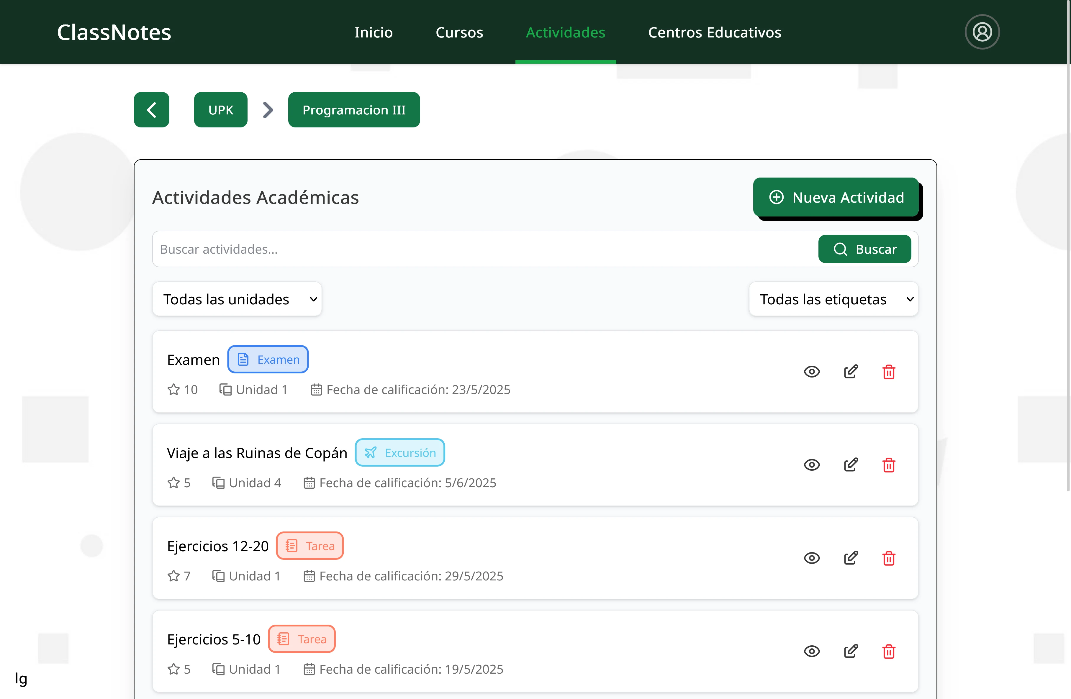 ClassNotes: Vista 18